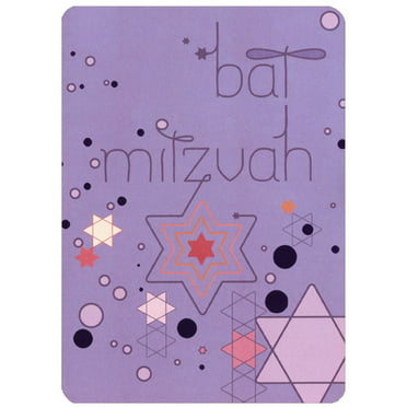 Handmade CARD wooden tag STAR quote personalised Bar Bat Mitzvah Jewish